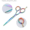 Hair Scissors Brainbow 2-piece/set 5.5-inch multi-color scissors right hand thin scissors professional salon hairstyle tools Q240426