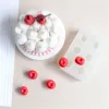 Moulds 3D Cherry Mold Scented Candle Material Simulation Fruit Fondant Cake Silicone Baking Cake Decorating Moulds Candle Making Tool