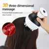 3D Electric Head Massager Waterproof Wireless hårbotten Massage Body Deep Tissue Knådan Vibration Neck axel tillbaka 240425