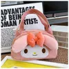 Anime Red Handbag Cartoon Girls Cat Girly Heart Japanese Japonais Sac de toilette mignon Cas de toile de toile cosmétique portable