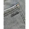 Eye petit jean masque printemps mince bleu gris slim fit petit pantalon de tube droit élastique occasionnel européen
