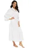 Kvinnors sömnkläder Kvinnor Silk Satin Lång bröllop Bride Bridesmaid Robe Kimono Robe Feminino Bath Robe Stor storlek XXXL PEIGNOIR Femme Sexig Bathrobe Y240426