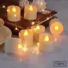 D2 12PCS Flickering Remote Control Electric Flameless Candle Light Lamp Battery Powered Bicicleta Fake Candle Bougie Mariage Led 240416