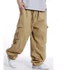 Mężczyźni dresowe hip hop taniec męskie spodnie swobodne joggery luźne spodnie ładunkowe szeroką nogę męskie ubranie 305D