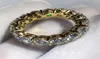Eternity 18K Gold 4mm Diamond Ring 925 Sterling Silver Jewelry Engagement Banding Banding Banding para mulheres acessórios para festas de noiva2260548