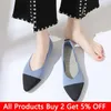 Casual Shoes 2024 Fashion Slip on Mesh Loafers Breattable Stretch Ballet Lägenheter Kvinnor Soft Bottom Point Toe Boat