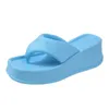 Pantofole spicchi di suola spessa Flipflops Women 2024 Summer Platform Platform Beach Woman Plus 43 Clip Toe Cedge Tacco sandali
