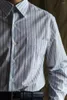 Chemises habillées pour hommes chemises jacquard à rayures