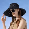 8173 Sommerhut Frauen große Traber im Freien Sonnenschutz und Sonnenschattenhut Koreanische Version Mode Fisherman Hat Face Deckung Sonnenhut