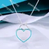 Anhänger Halsketten S Sterling Sier plattierte Liebe Herzdesigner Anhänger Halsketten für Frauen Bling Diamant leuchten kristallblau rosa rote Herzen Süße Kette Choker