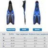 Gummi snorkling simning fin akvatiska sport strandskor professionella vuxna flexibel komfort non-halp simning dykning fin gåva 240412