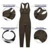 Tracksuits voor dames dames sport jumpsuit fitness pak sexy backless jumpsuit gym sportkleding pilates oefening set all-in-one yoga set 240424