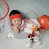 Care Newborn Baby Photography Props Sports Basketball Baseball Doctor Fireman Outfits Set Studio Fotografering Fototillbehör Rekvisita