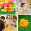 Sand speel waterplezier 100 pakjes kleurrijk mini rubberen eend bad speelgoed met kleurrijke eendjes Q240426