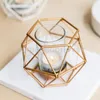 Świece 6-ustawione geometryczne geometryczne wypolerowane tealight Taber Top Centerpiece Wedding