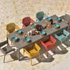 Camp Furniture Nordic Plastic Outdoor Chairs Multi-color Patio Garden Beach Chair Creative Casual Restaurant Table Set