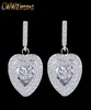 Trendy Micro gepflastertes Kubikzirkonia -Steine Dangle Drop Romantic Love Ohrringe Mode Sterling Silber 925 Schmuck CZ385 2107141798494