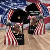 Taktyczne koszulki amerykańskie flaga wojskowa drukowana letnie męska koszulka Kamuflaż Kamuflażowy Klasyczny krótki rękaw