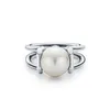 Europejska marka Złota Pierścień twardej mody Pierścień Perl Pierścień Vintage Pierścienie na przyjęcie na przyjęcie palce biżuterii Rozmiar 6-8310e