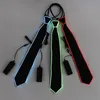 Men Glowing Tie LED Necktie Neon Luminous Party Night Haloween Christmas Neck Decor Light Up Decoration DJ Bar Club 240412