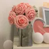 Fleurs décoratives 50pcs Roses Bouquet artificiel Fake PE Foam for Wedding Bride Party Home DIY Art Christamas Decoration