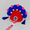 Vêtements pour chiens accessoires de chat drôle de style d'opéra chinois chapeau de compagnie de compagnie festive casse-tête avec sangle réglable en file