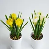 2 stks kunstmatige tulpenbloemen wit geel real touch tulpen boeket voor huizen tuin decor bruiloft verjaardag feest nepbloem 240415