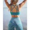 Yoga outfit NVGTN Galaxy Ribbed sömlös Bra kvinnor sport Bras Buttery Soft Gym Vest Workout Tops Fitness andningsbara underkläder Underkläder 5HC5