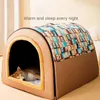 Cat Carriers Crates Houses Dog House Warm Medium Large Dog House Detachable and Washable Golden Retriever Pet Supplies 240426