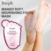 Pieds 3 -bag Mango Foot Mask Peel Dead Whitening Whitening Hydrating Exfoliant Renyal Pedicure Retirez les chaussettes de talon de peau morte épluchante