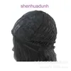 White womens anti curling wig headband short curly hair black gradient silver gray