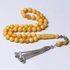 Tasbih Moslim Amber Rosary Rosary Rosary Materiaal Islam Gebed kralen Handgemaakte mode -sieraden Misbaha Sibaha Tasbeeh 240415