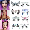 Tattoo Transfer 3D Sexy Diamond Eyebrow Stickers Rhinestones Glitter Face Decoration Temporary Fake Tattoo Stickers Crystal Chest Jewels 240427