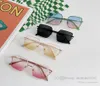 Fashion Kids Sunglasses Girls Vintage Metals Square Frame Square Eyeglass Kids Gradient Sunblock Childre