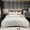 Set di copertura per piumini in cotone egiziano grigio bianco set 600tc di base long long setosa morbida e facile da letto a base di lettiera