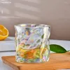 Opslagflessen onregelmatige twisted cup Home Glass Bar whisky tumbler whisky