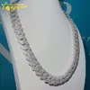 Gorąca sprzedaż Naszyjnik łańcucha kubańskiego vvs moissnaite lodowany biżuteria Hip Hop 4Rows Moissanite Cuban Chain