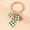 Keychains colhedores de chaveiro fofo de esmalte de amor de coração keyrings de amizade para mulheres garotas DIY Bolsa feita à mão pingentes de pingentes -chave acessórios