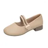 Chaussures décontractées Mary Jane Doudou Femme en 2024 Spring Summer Talon Soft Soft Small Le cuir Single Single Shoe Femme
