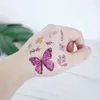 Tattoo Transfer Rocooart Butterfly Tattoo Aufkleber für Kinder Geburtstagsgeschenk süße falsche Taty Kids Body Art wasserdichte temporäre Tattoos Cartoon 240426