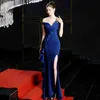 Runway Dresses YIDINGZS White Dress Off Shoulder Slit Satin Long Evening Dress Elegant Women Party Dress YD16655 Y240426