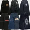 Y2K workowate dżinsy vintage JNCO Wysokiej jakości haftowane dżinsy Hip Hop Streetwear Casual Mężczyzny Kobiety HARAJUKU szerokie nogi dżinsy 240425