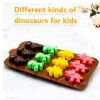 Moldes Molde de chocolate animal Dinosaurio Dinosaurio Molde de silicona Hippo Bear Troya Horse Adecuado para Candy Ice Cube Herramientas para hornear pasteles