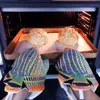 1PC Colorful Fish Shape Forts mitts non glisser anti-scalding gant gant gant long coton résistant à la chaleur four