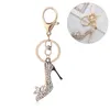 Keychains Lonyards High Heel Shoe Keychain Hicestone Crystal Purse Car Chain Chain Chain Chain Deorative Alloying Cleyring