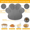 Alimentação Pet Placemat Silicone para cachorro tapa de tigela de tanta gato tapete tape