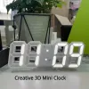 Часы цифровые столовые часы 3D стены светодиоды цифровой с регулируемым ночным режимом. Электронные декоративные часы для домашнего сада