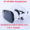 Brille fiit vr 3f Virtual Reality Gläses 3D Headset Google Papphelm Brille Casque 3 D für 4.06,4 Zoll Telefon Smartphone