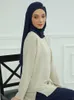 Hijabs Capas de hijab interiores convenientes Musulmán Bonte de moda Subscarf para mujeres Turbante casual transpirable suave y transpirable Mujer D240425