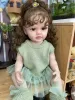 Dolls NPK 55 cm Body Full Body Silicone Lifelente Real Touch Reborn Baby Girl Lovely Betty con Little Wavy Hair Buttdler Princess Doll